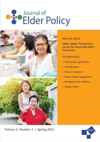 Cover for Eva Kahana · Journal of Elder Policy (Book) (2022)