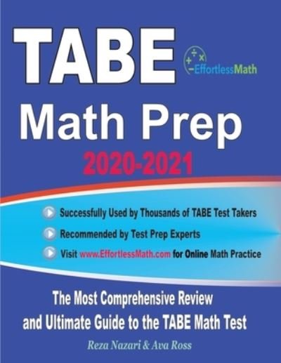 Cover for Ava Ross · TABE Math Prep 2020-2021 (Paperback Book) (2020)