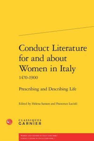 Cover for Francesco Lucioli · Conduct Literature for and about Women in Italy 1470-1900 (Paperback Book) (2016)