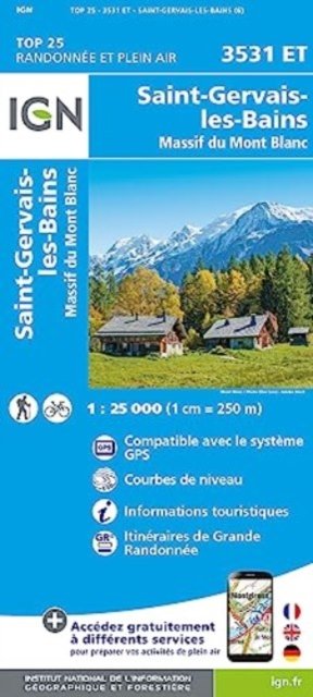 Cover for Ign · St-Gervais-Les-Bains / Massif du Mont Blanc - TOP 25 (Kort) (2023)