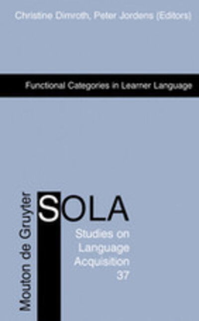 Cover for Peter Jordens · Functional Categories in Learn.Language (Book) (2009)