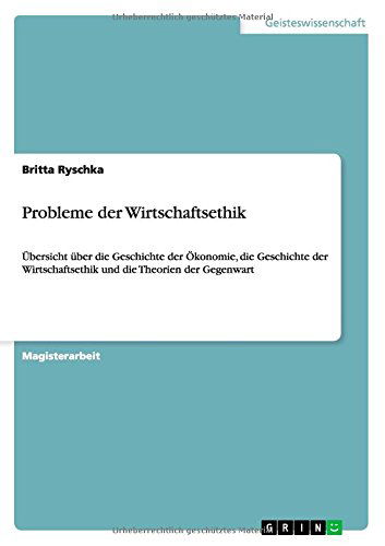 Cover for Ryschka · Probleme der Wirtschaftsethik (Book) [German edition] (2010)