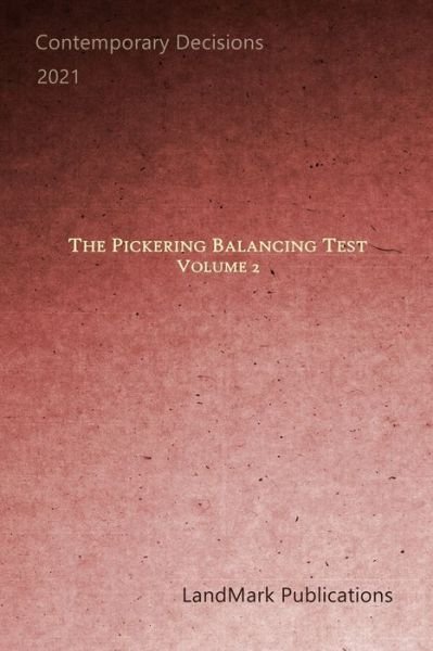 Cover for Landmark Publications · The Pickering Balancing Test: Volume 2 (Pocketbok) (2021)