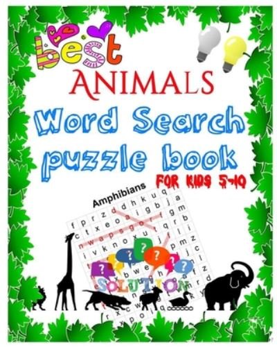 Cover for Home Book · Best Animals Word Search puzzle book for kids 5-10 (Pocketbok) (2020)