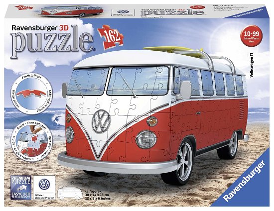 Ravensburger - 3D Puzzle: VW Bus T1 (162pcs) - Coiled Springs - Merchandise - Ravensburger - 4005556125166 - 23. juni 2017