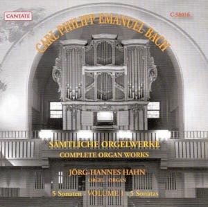 Cover for Bach,c.p.e. / Hahn · Complete Organ Works 1 (CD) (2020)