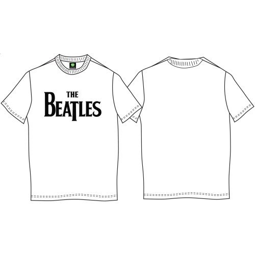 Cover for The Beatles · The Beatles Unisex T-Shirt: Drop T (Retail Pack) (T-shirt) [size S] [White - Unisex edition]