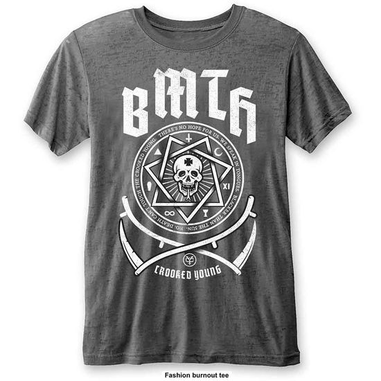 Cover for Bring Me The Horizon · Bring Me The Horizon Unisex Burnout T-Shirt: Crooked Young (Charcoal Grey) (T-shirt) [size S] [Grey - Unisex edition] (2016)