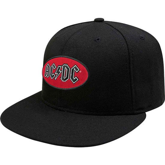 Cover for AC/DC · AC/DC Unisex Snapback Cap: Oval Logo (TØJ) [Black - Unisex edition]