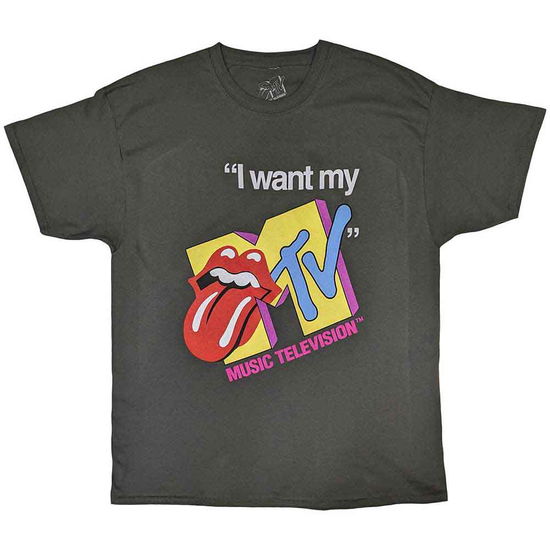 MTV Unisex T-Shirt: Rolling Stones I Want My MTV - MTV - Merchandise -  - 5056737219166 - November 16, 2023