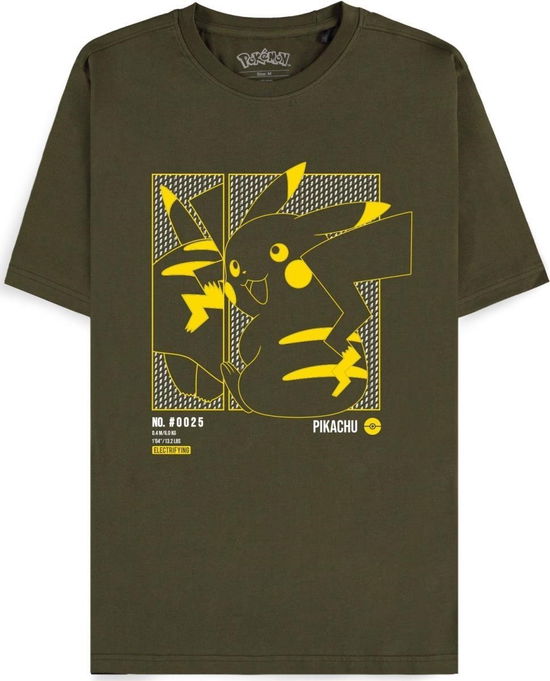 Cover for Pokemon · Green Pikachu Men's Short Sleeved T-Shirt - M Short Sleeved T-Shirts M Green (N/A)