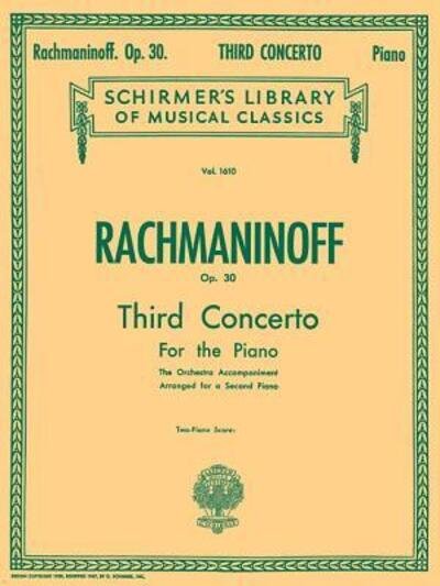 Cover for Sergei Rachmaninoff · Concerto No. 3 in D Minor, Op. 30 (Buch) (1986)