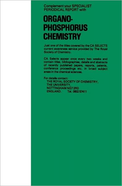 Cover for Royal Society of Chemistry · Organophosphorus Chemistry: Volume 13 - Specialist Periodical Reports (Hardcover bog) (1982)