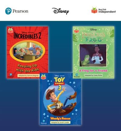 Cover for Abi Wainwright · Pearson Bug Club Disney Year 1 Pack C, including decodable phonics readers for phase 5; The Incredibles: Keeping Up with the Kids, The Princess and the Frog: A Frog for a Friend, Toy Story: Woody's Rescue - Bug Club (Book) (2022)