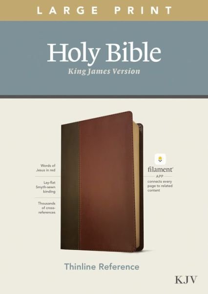 Cover for Tyndale · KJV Large Print Thinline Reference Bible, Filament Enabled Edition (Red Letter, LeatherLike, Brown / Mahogany) (Bog) (2020)