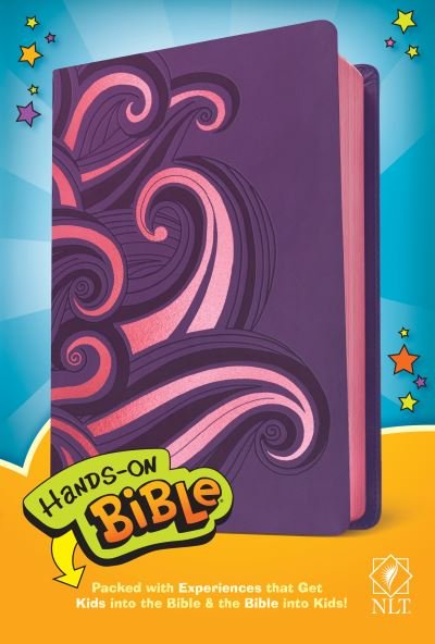 Cover for Tyndale · NLT Hands-On Bible (LeatherLike, Purple / Pink Swirls) (Lederbuch) (2021)