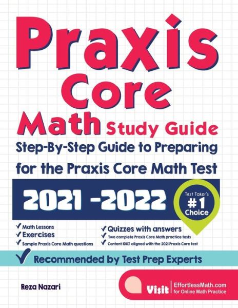 Cover for Reza Nazari · Praxis Core Math Study Guide (Paperback Book) (2020)