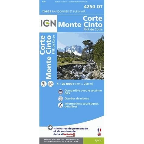 IGN TOP25: Corte - Monte Cinto, Parc National de Corse - Ign - Andet - IGN - 9782758528166 - 31. marts 2015