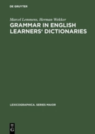 Cover for Marcel Lemmens · Grammar in English learners' dictionaries (Book) (1986)
