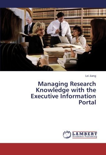 Cover for Lei Jiang · Managing Research Knowledge with the Executive Information Portal (Pocketbok) (2009)