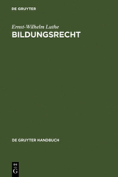 Cover for Luthe · Bildungsrecht (Book) [German edition] (2003)
