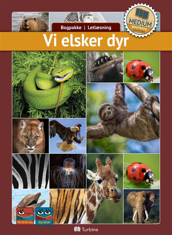 Cover for Bogpakke, letlæsning, fakta · Bogpakke: Vi elsker dyr (MEDIUM 20 bøger) (Büchersatz) [1. Ausgabe] (2019)