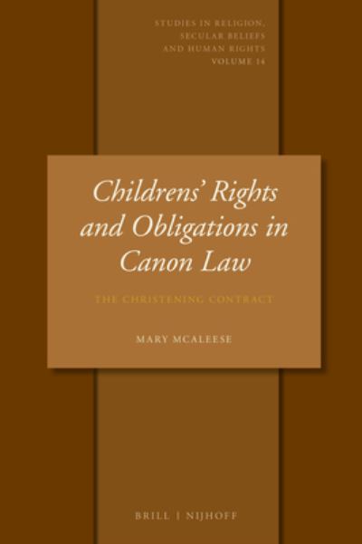 Cover for Mary McAleese · Children's Rights and Obligations in Canon Law (Hardcover Book) (2019)