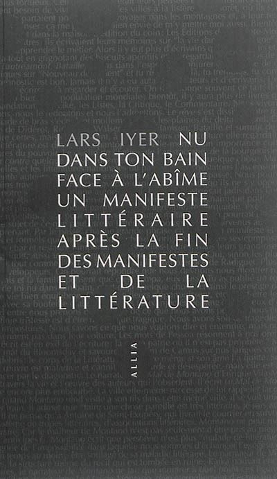 Cover for Lars Iyer · Nu dans ton bain face a l'abime (Paperback Book) (2016)