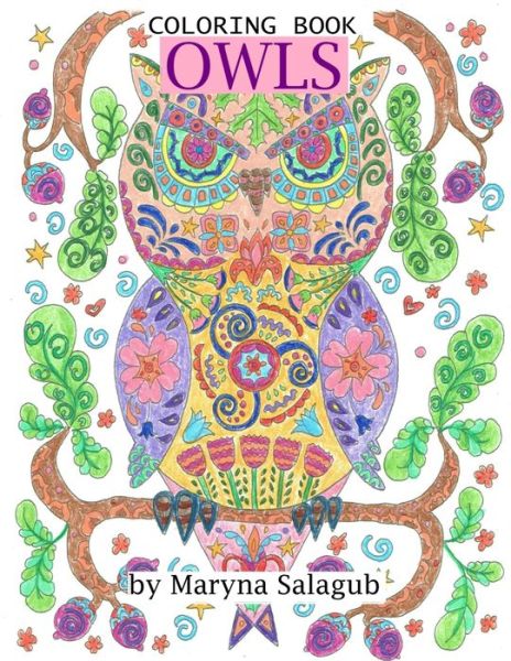 Cover for Maryna Salagub · Owls coloring book (Paperback Book) (2020)