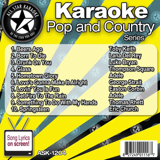 Cover for All Star Karaoke Pop and Country Series (ASK-1204) (CD)