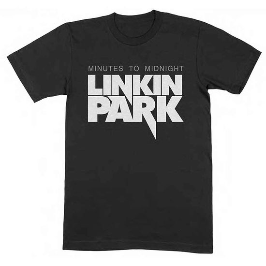 Linkin Park Unisex T-Shirt: Minutes to Midnight (Black) - Linkin Park - Produtos - - 5056561004167 - 6 de outubro de 2021