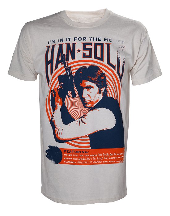 Cover for Star Wars · Ts250028stw-m - Herren T-shirt Han Solo Vintage Rock Poster - Medium - Weiss (CLOTHES)