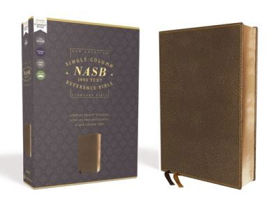 Nasb, Single-Column Reference Bible, Leathersoft, Brown, 1995 Text, Comfort Print - Zondervan Bibles Staff - Książki - Zondervan - 9780310451167 - 18 lutego 2020