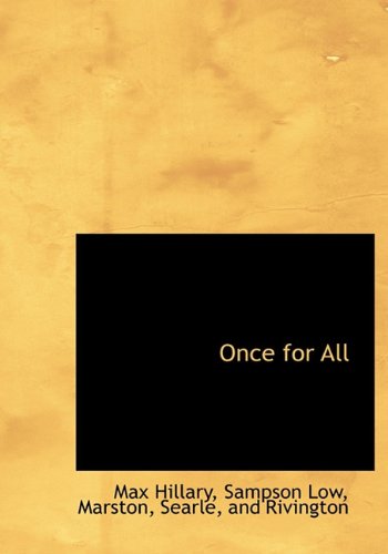 Cover for Max Hillary · Once for All (Hardcover Book) (2010)