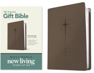 Cover for Tyndale House Publishers · Premium Gift Bible NLT (Red Letter, Leatherlike, Star Cross Taupe) (Lederbuch) (2022)