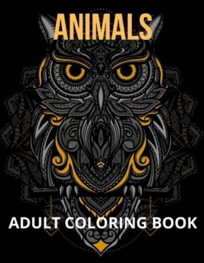 Cover for Jocelyn Crawford · Animals Adult Coloring Book (Book) (2021)