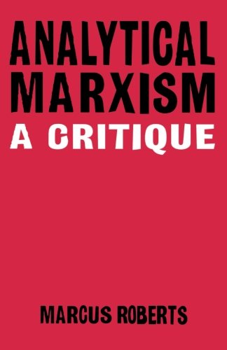 Cover for Marcus Roberts · Analytical Marxism: A Critique (Paperback Book) (1997)