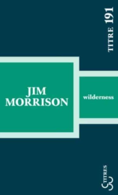 Wilderness - Jim Morrison - Books - Christian Bourgois - 9782267030167 - June 1, 2017