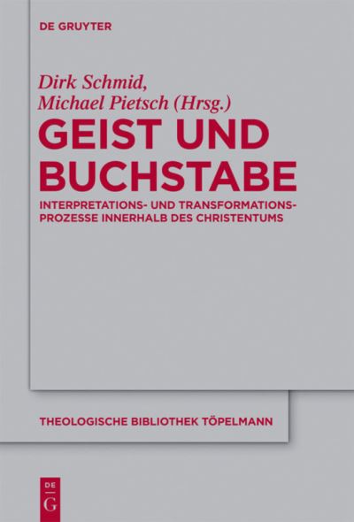 Cover for Michael Pietsch · Geist und Buchstabe (Hardcover bog) (2013)