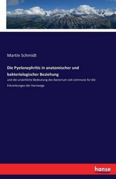 Cover for Schmidt · Die Pyelonephritis in anatomisc (Book) (2016)