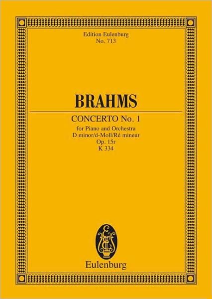 Cover for Johannes Brahms · Concerto No. 1 D minor (Sheet music) (2011)