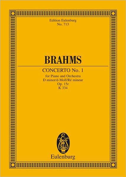 Cover for Johannes Brahms · Concerto No. 1 D minor (Partitur) (2011)