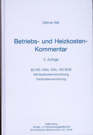 Cover for Wall · Betriebskostenkommentar - 5. Aufla (Buch)