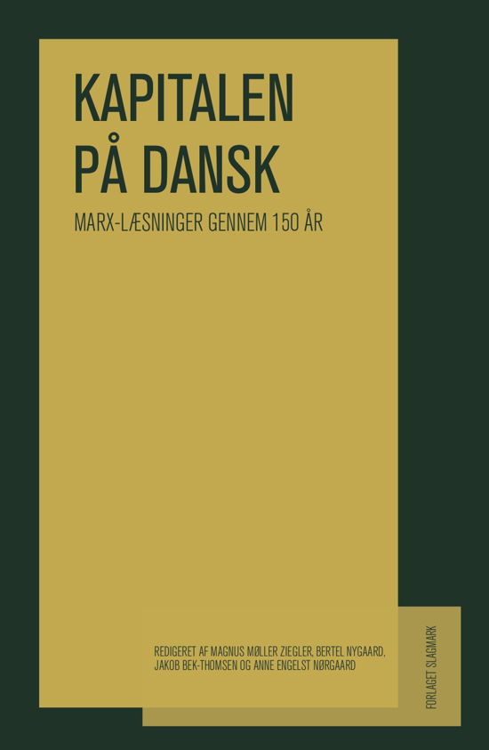 Kapitalen på dansk - Redigeret af Magnus Møller Ziegler, Bertel Nygaard, Jakob Bek-Thomsen og Anne Engelst Nørgaard - Books - Forlaget Slagmark - 9788791041167 - April 26, 2022