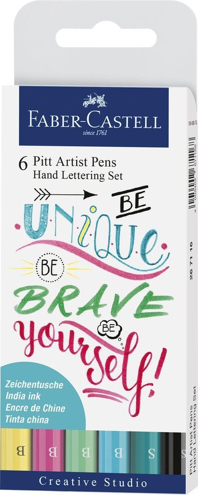 Cover for Faber · Faber-castell - India Ink Pitt Artist Pen Hand Lettering Set Pastel (267116) (Leksaker)