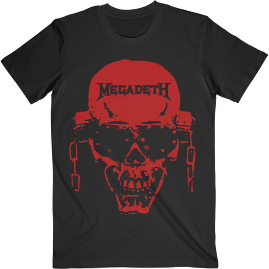 Megadeth Unisex T-Shirt: Vic Hi-Contrast Red - Megadeth - Marchandise -  - 5056368635168 - 