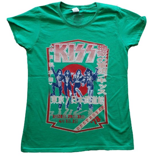 Cover for Kiss · KISS Ladies T-Shirt: Destroyer Tour '78 (T-shirt) [size XS] [Green - Ladies edition]