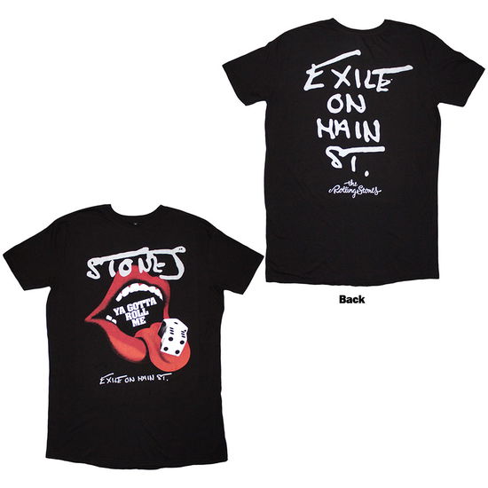 Cover for The Rolling Stones · The Rolling Stones Ladies T-Shirt Dress: Ya Gotta Roll Exile (Black) (Back Print) (CLOTHES) [size M] (2025)