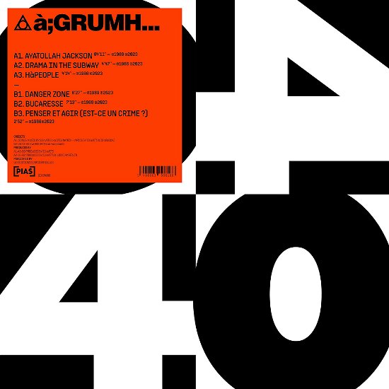 Cover for A; grumh · Pias 40 (LP) [EP edition] (2023)