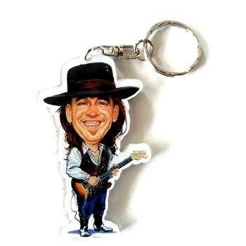 Portachiavi in Acrilico Caricature Music Legends-stevie Ray Vaughan - Stevie Ray Vaughan - Merchandise - MUSIC LEGENDS COLLECTION - 8991002040168 - 